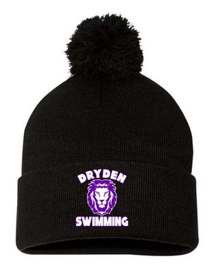 Dryden Swim Pom Beanie Black