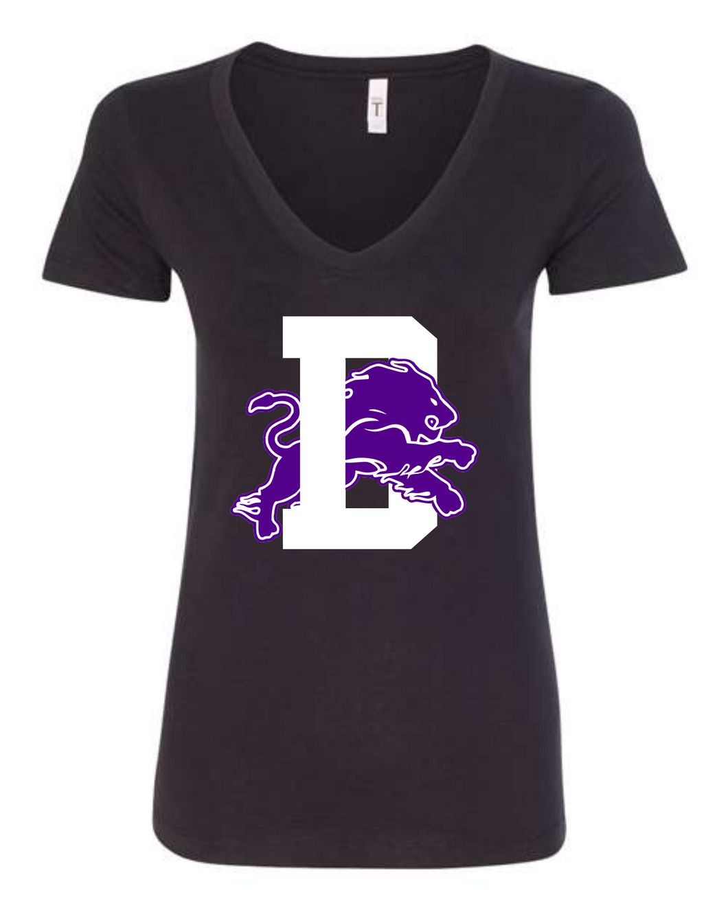 Dryden Football 2023 Ladies V Neck Black