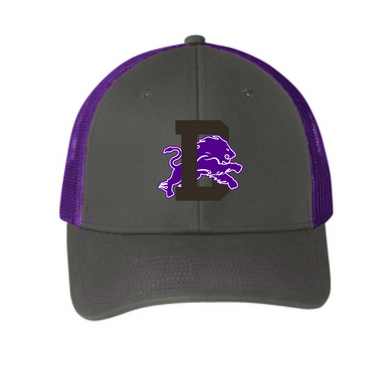 Dryden Football 2023 Trucker Hat Grey/Purple