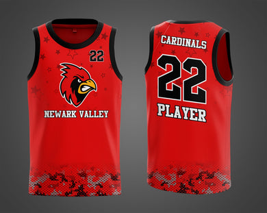 NV Youth Basketball 2023 Player Jersey Replica- NOT REVERSIBLE- RED