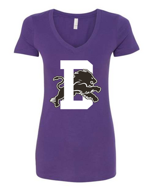 Dryden Football 2023 Ladies V Neck Purple