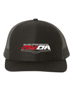 NYOA Richardson - Adjustable Snapback Trucker Cap Black
