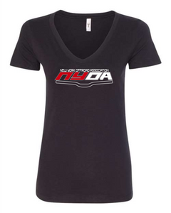 NYOA Ladies V Neck Tee Black