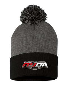 NYOA Pom Beanie Black/Grey