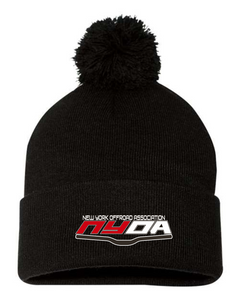 NYOA Pom Beanie Black
