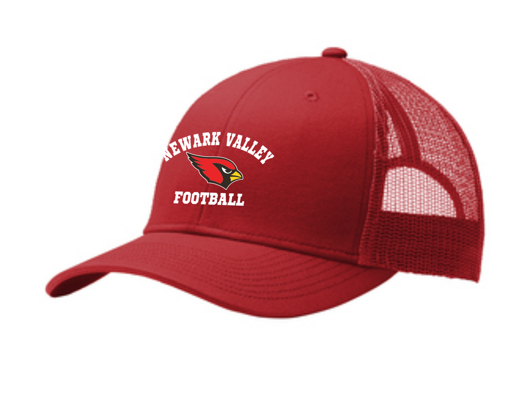 Port Authority Trucker Hat- Red- Embroidered Logo