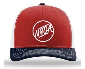 NYOA Richardson - Adjustable Snapback Trucker Cap Red/White/Navy