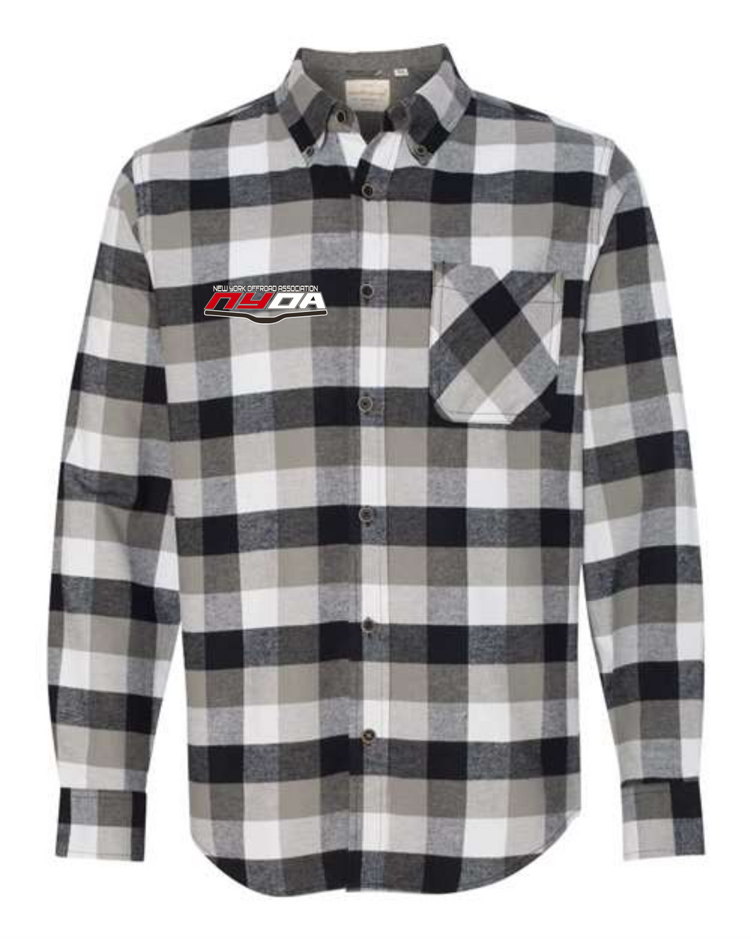 NYOA Men's White Flannel Embroidered