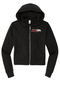 Ladies Fleece Zip Hoodie Embroidered
